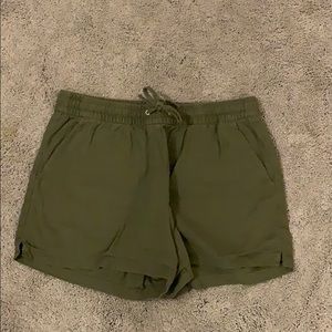 Green cargo shorts